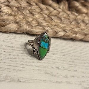 STERLING SILVER GREEN MOJAVE TURQUOISE